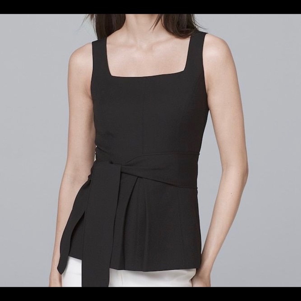 Black women’s sleeveless blouse - Tie waist size 0